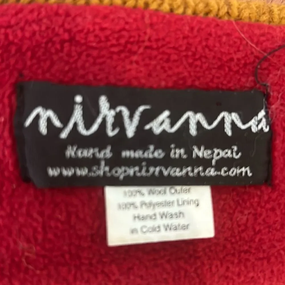Nirvanna hand made wool headwrap cozy mustard color band